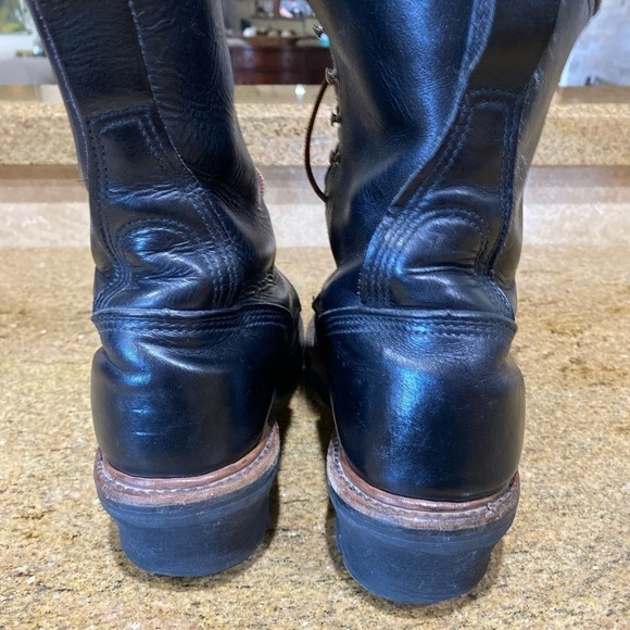 Red Wing Boots 699 Logger Fire Fighter Lace Up Vibram Sole Size 8.5 - Picture 2 of 9